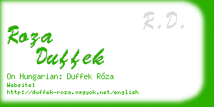 roza duffek business card